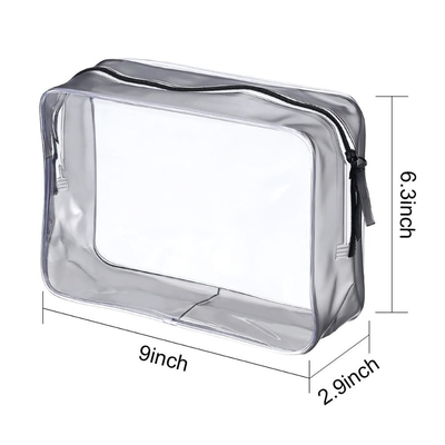 BSCI застегивают на молнию ясную сумку карандаша PVC PVC 0.5mm 160gsm CMYK