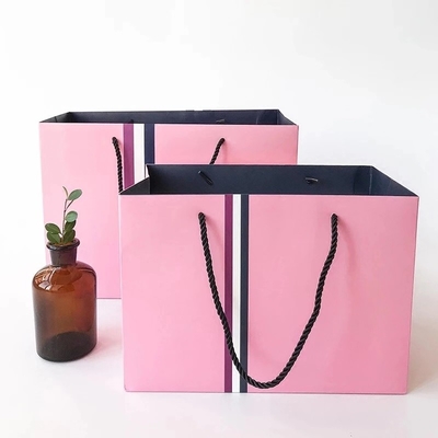 Washable бумажный мешок 21x11x27cm 350g УЛЬТРАФИОЛЕТОВЫЙ CMYK 160gsm не сплетенный