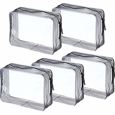 BSCI застегивают на молнию ясную сумку карандаша PVC PVC 0.5mm 160gsm CMYK