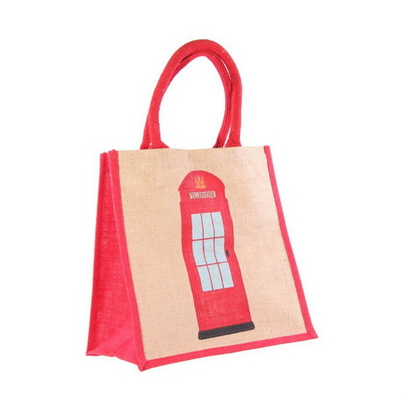 Женщины Tote OEM приставают хозяйственную сумку к берегу джута 45x15x33cm